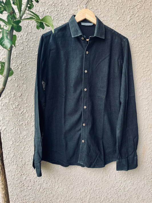 Midnight Loom Kala Cotton Men’s Shirt | Aadya Moda