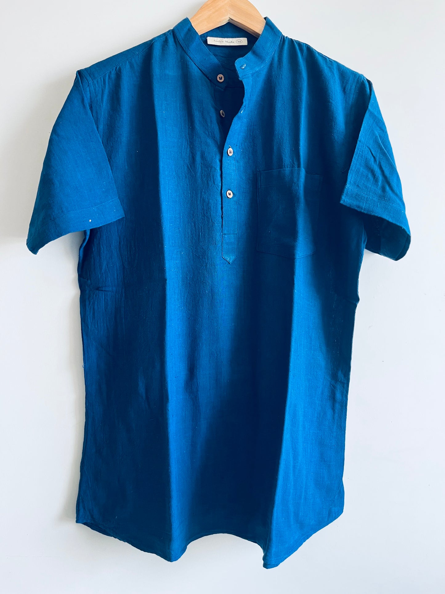Indigo Horizon Half Sleeve Kala Cotton Shirt