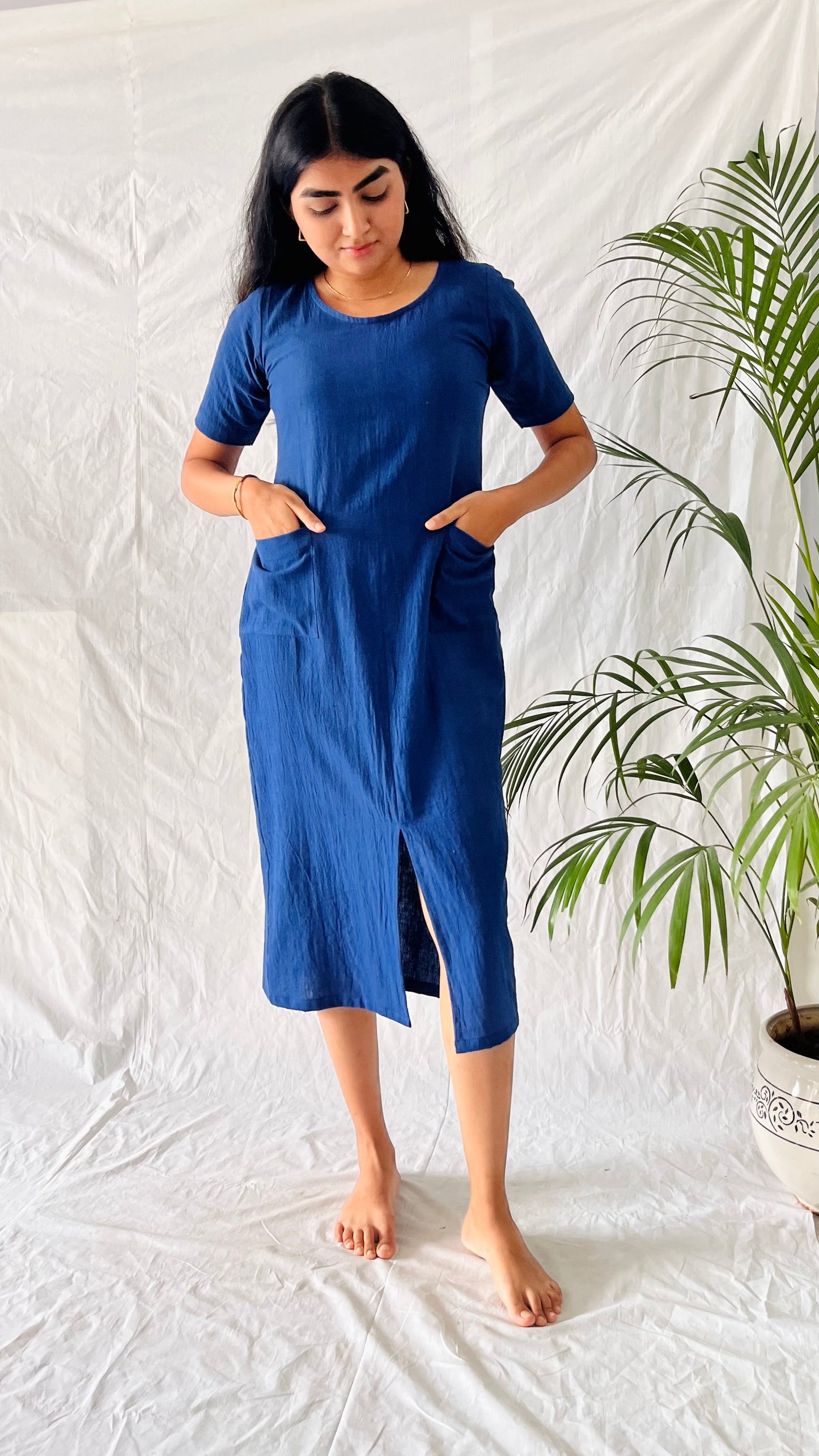 Cobalt Wave Pocket Dress