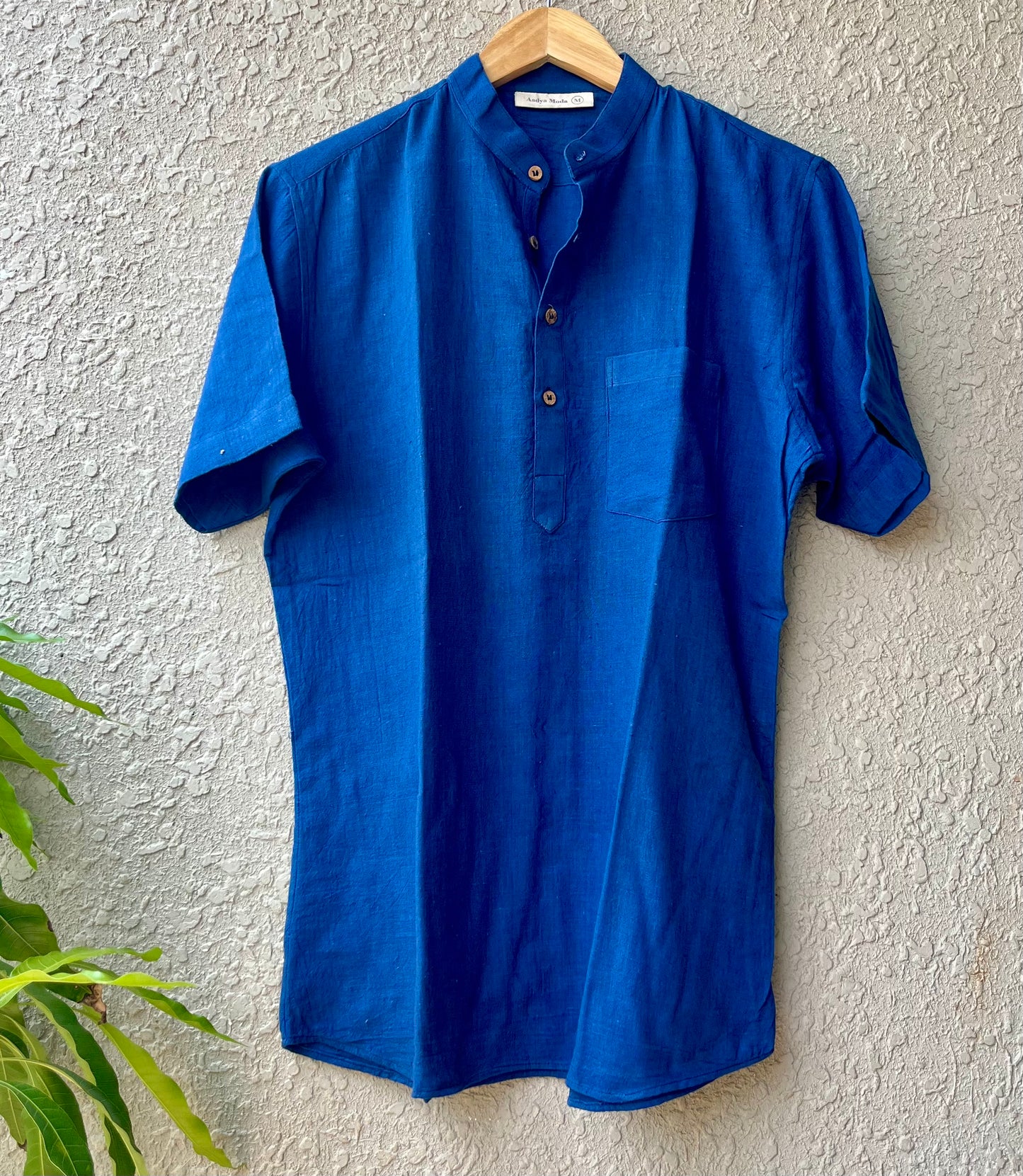 Indigo Horizon Half Sleeve Kala Cotton Shirt