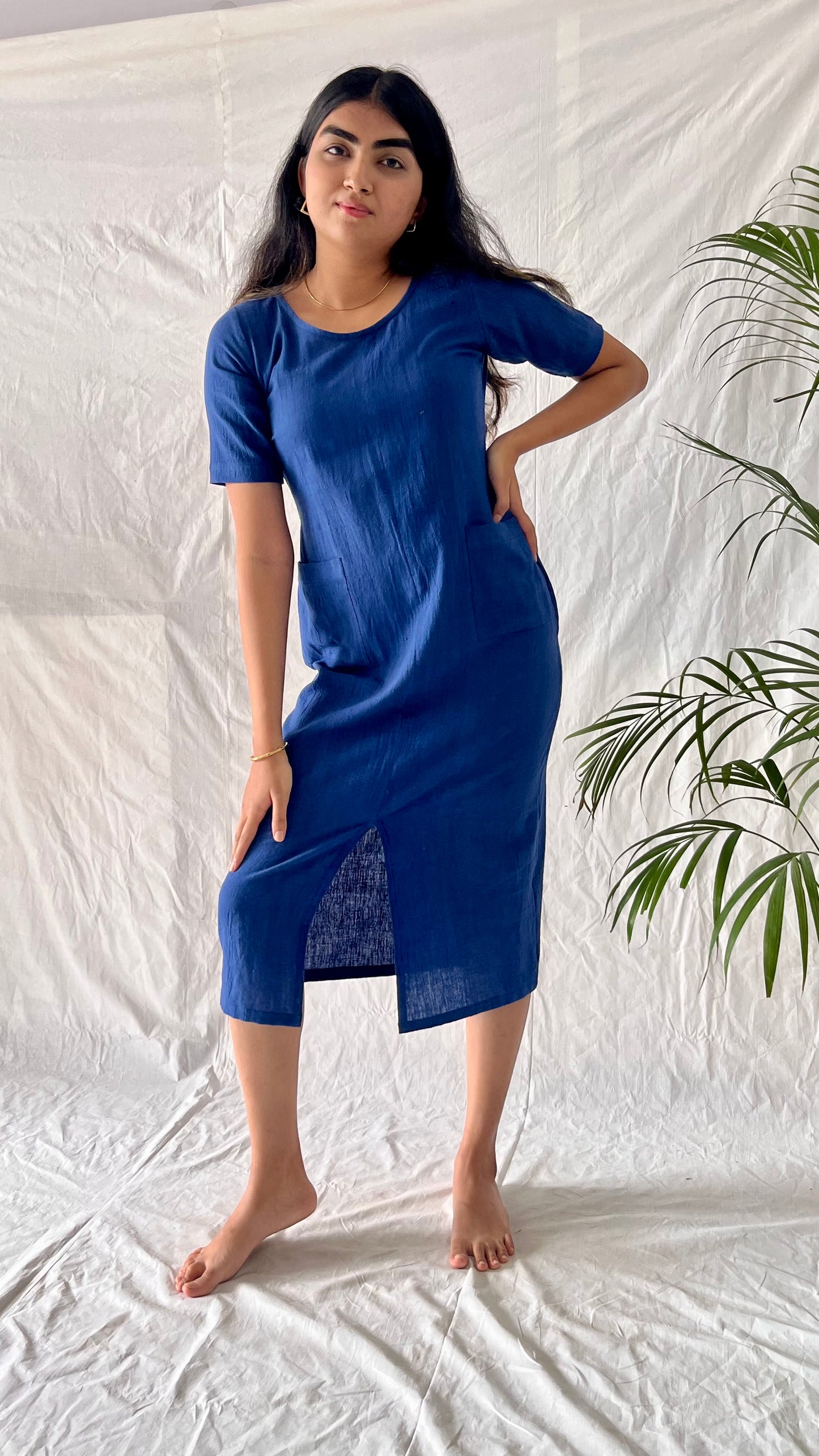 Cobalt Wave Pocket Dress