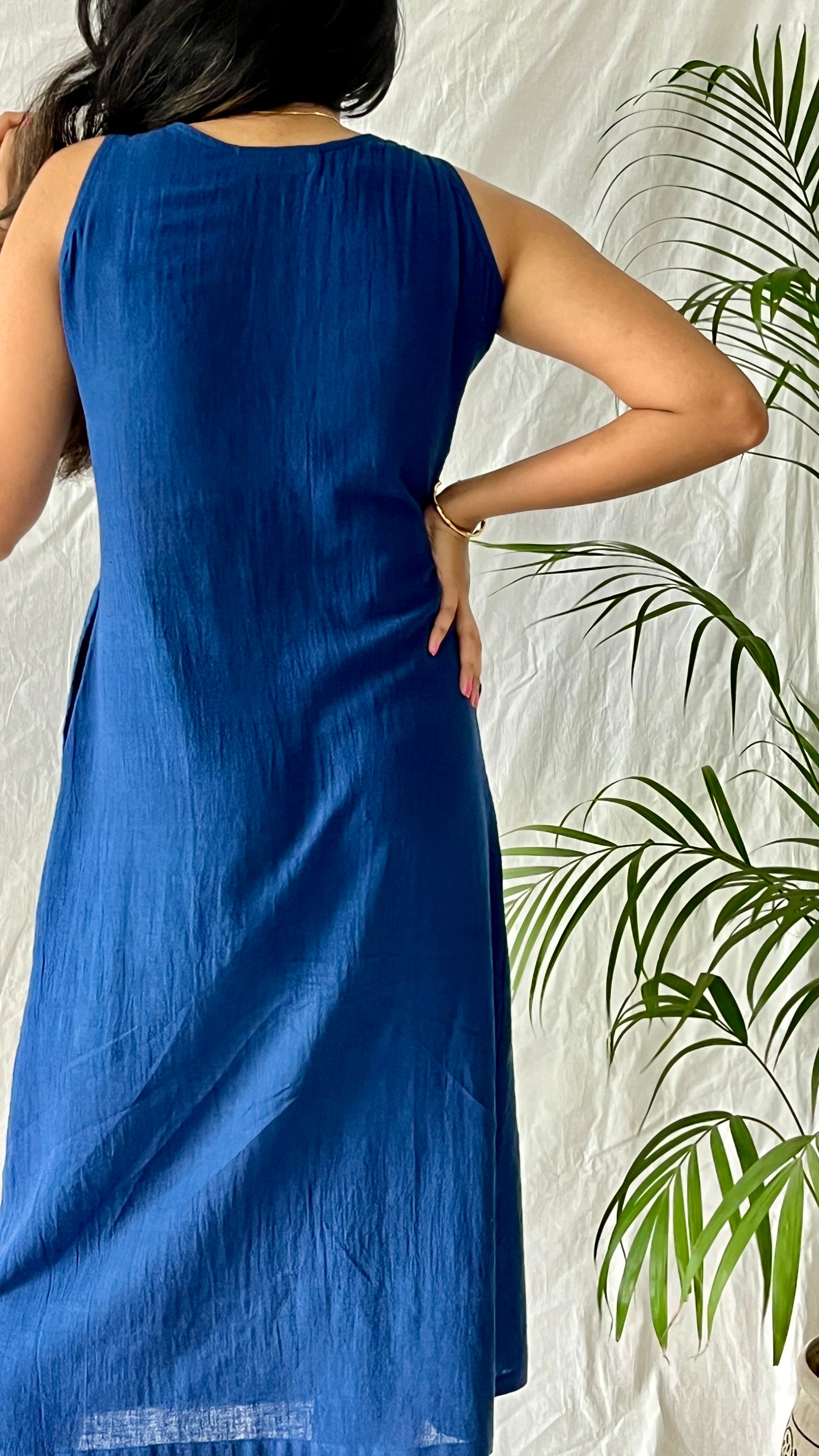 Indigo Breeze Sleeveless Dress