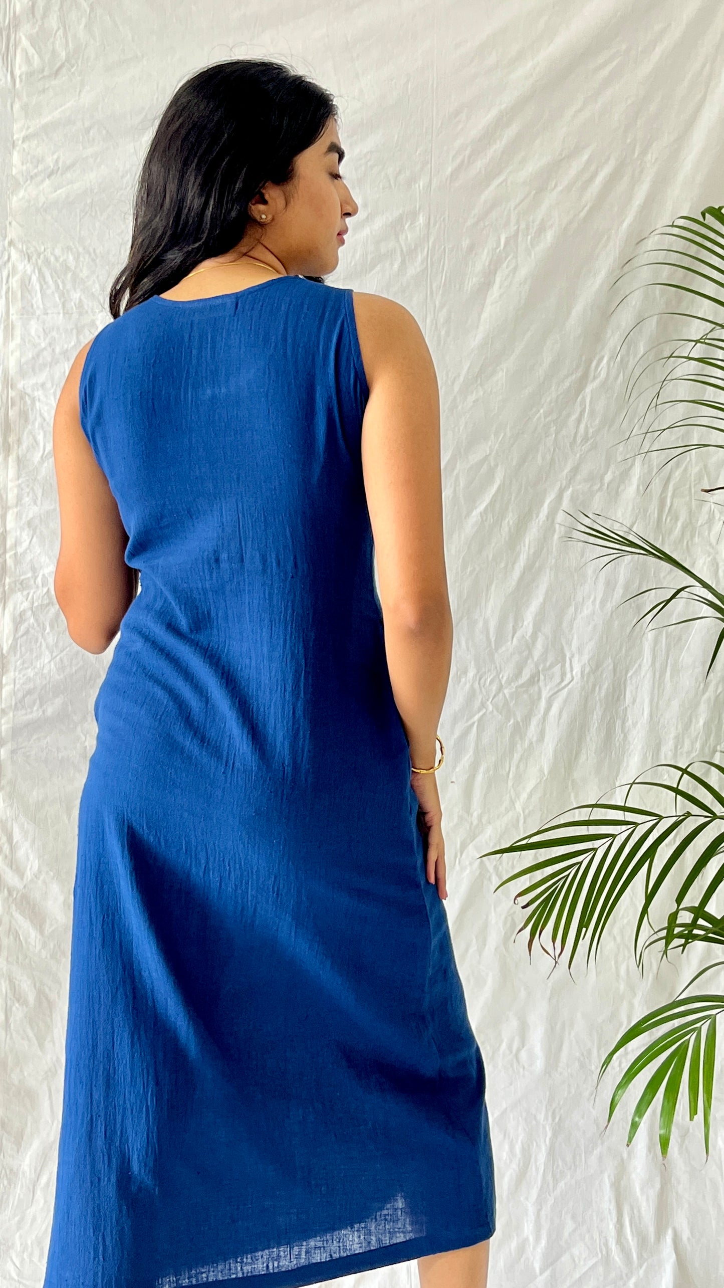 Indigo Breeze Sleeveless Dress