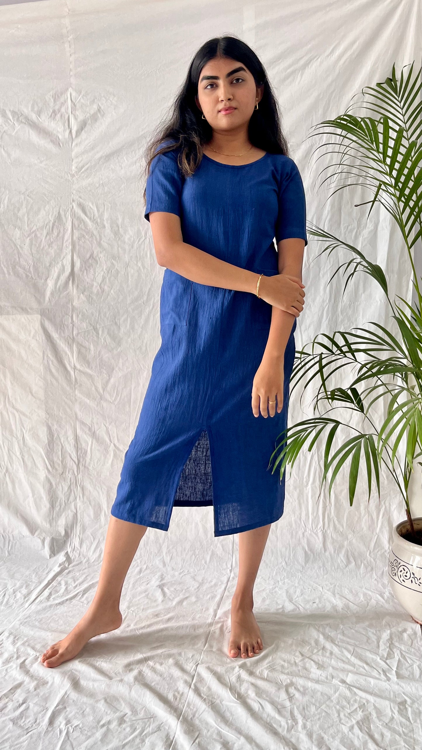 Cobalt Wave Pocket Dress