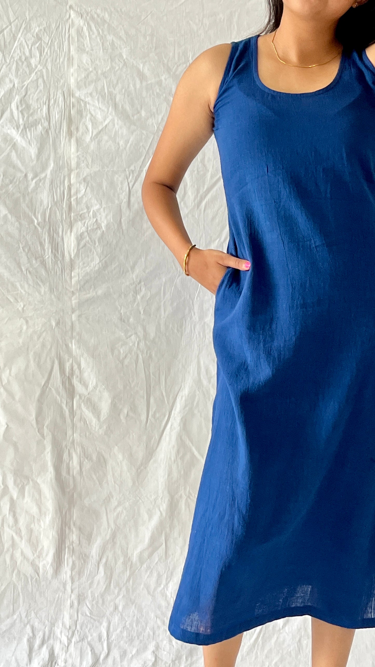 Indigo Breeze Sleeveless Dress