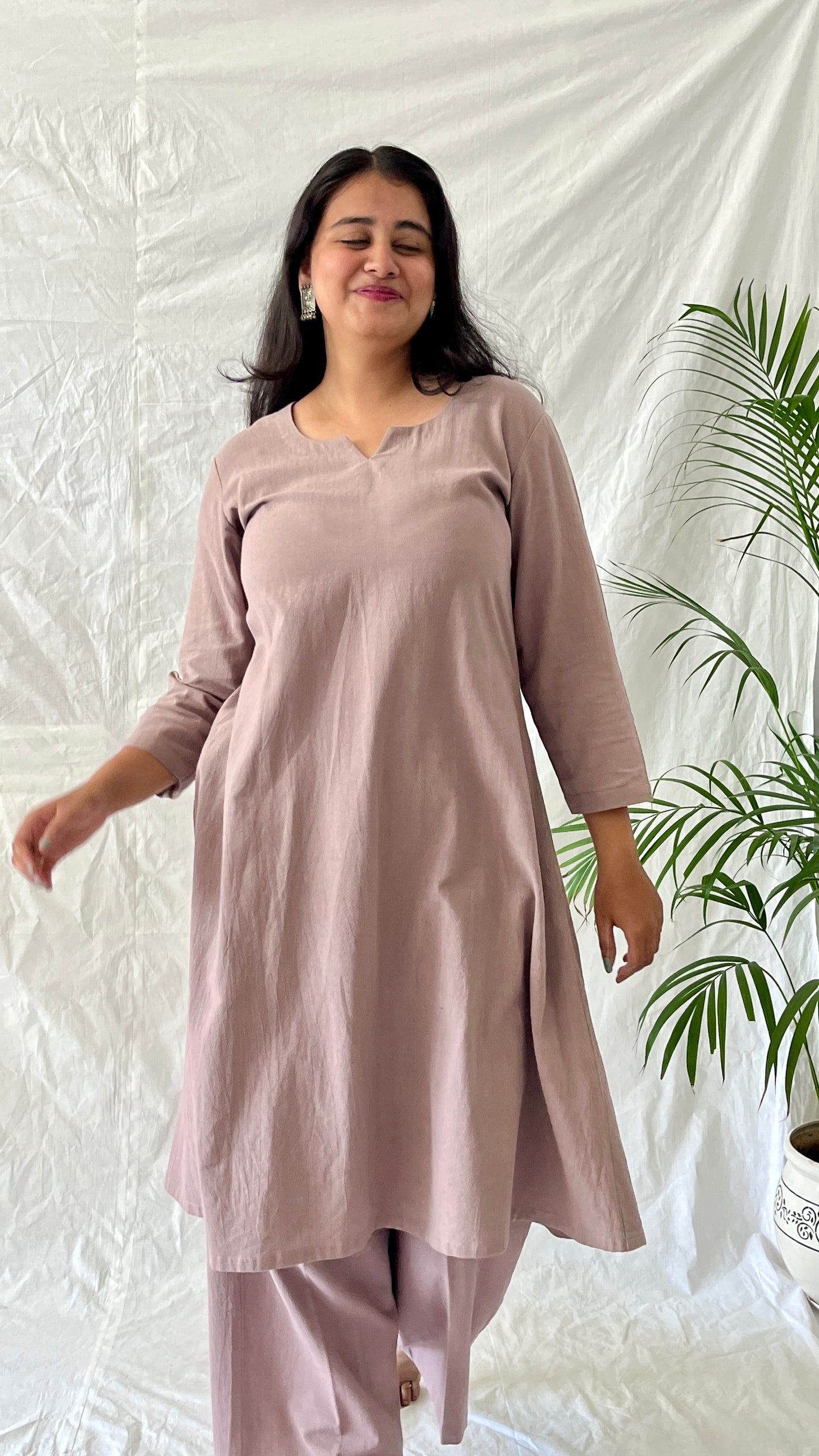 Lavender Grace Kurta Pant Set