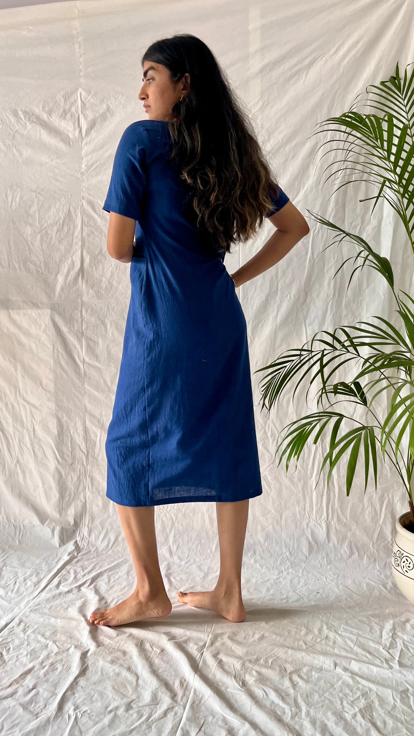 Cobalt Wave Pocket Dress