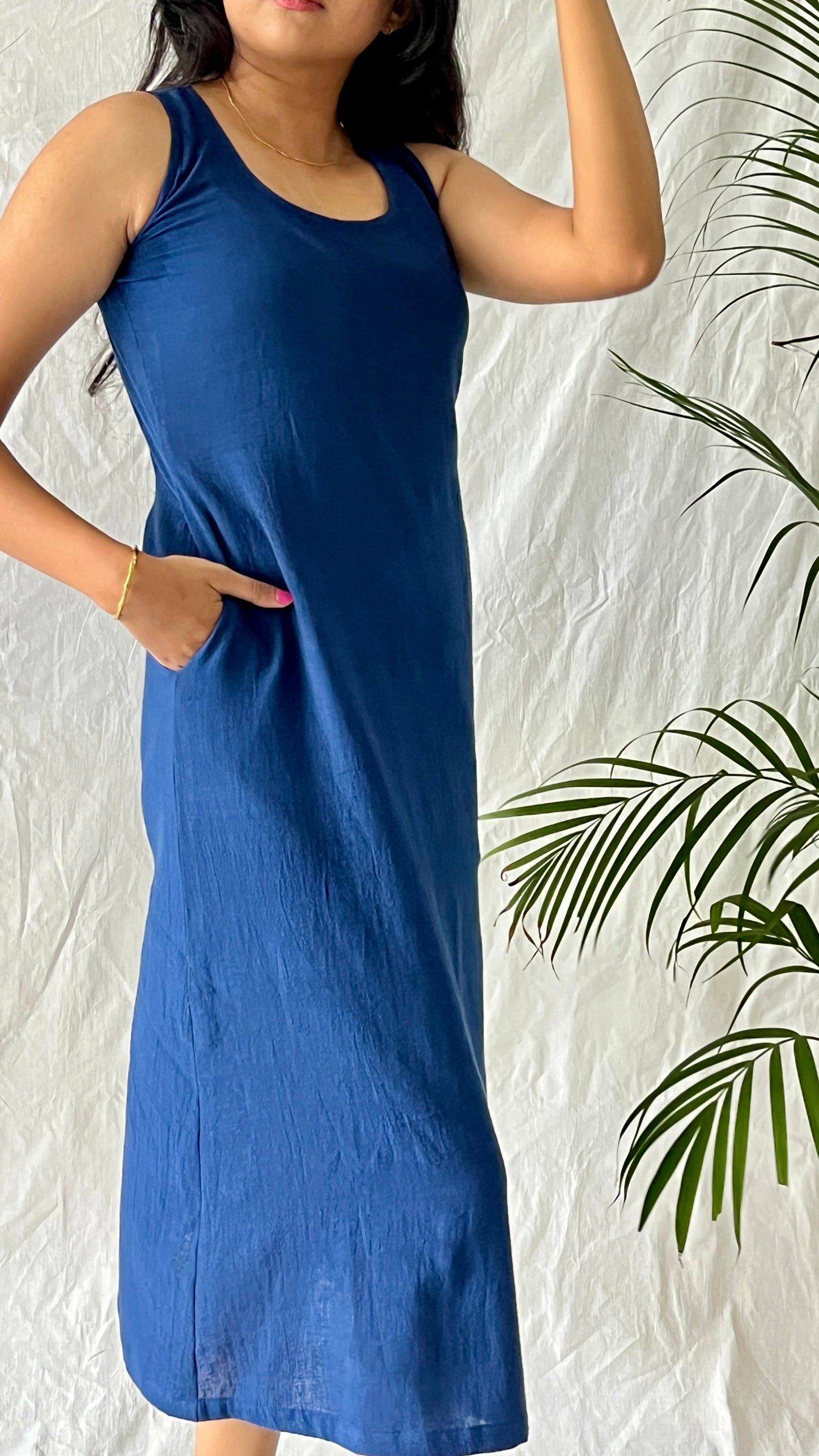 Indigo Breeze Sleeveless Dress