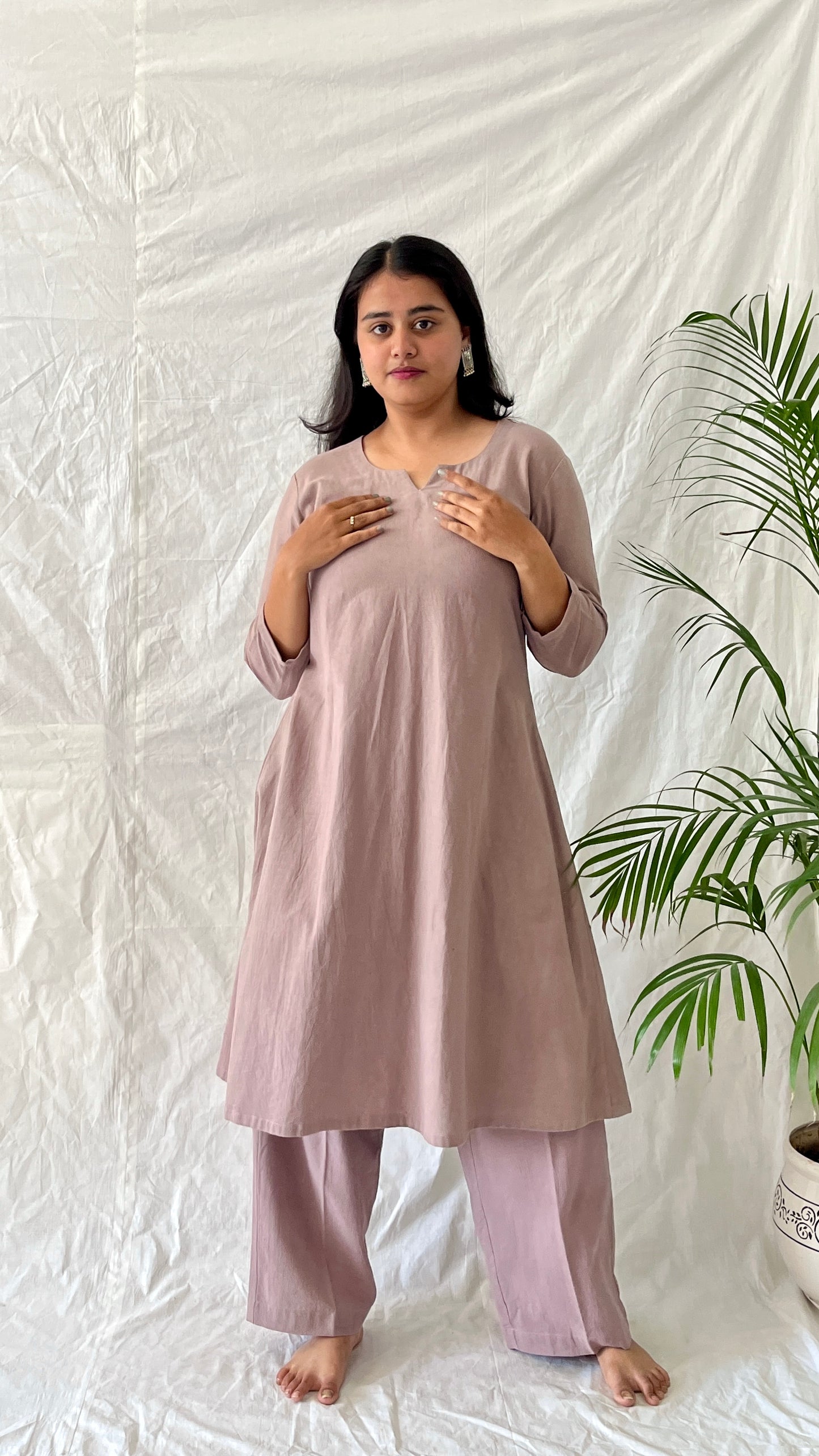 Lavender Grace Kurta Pant Set