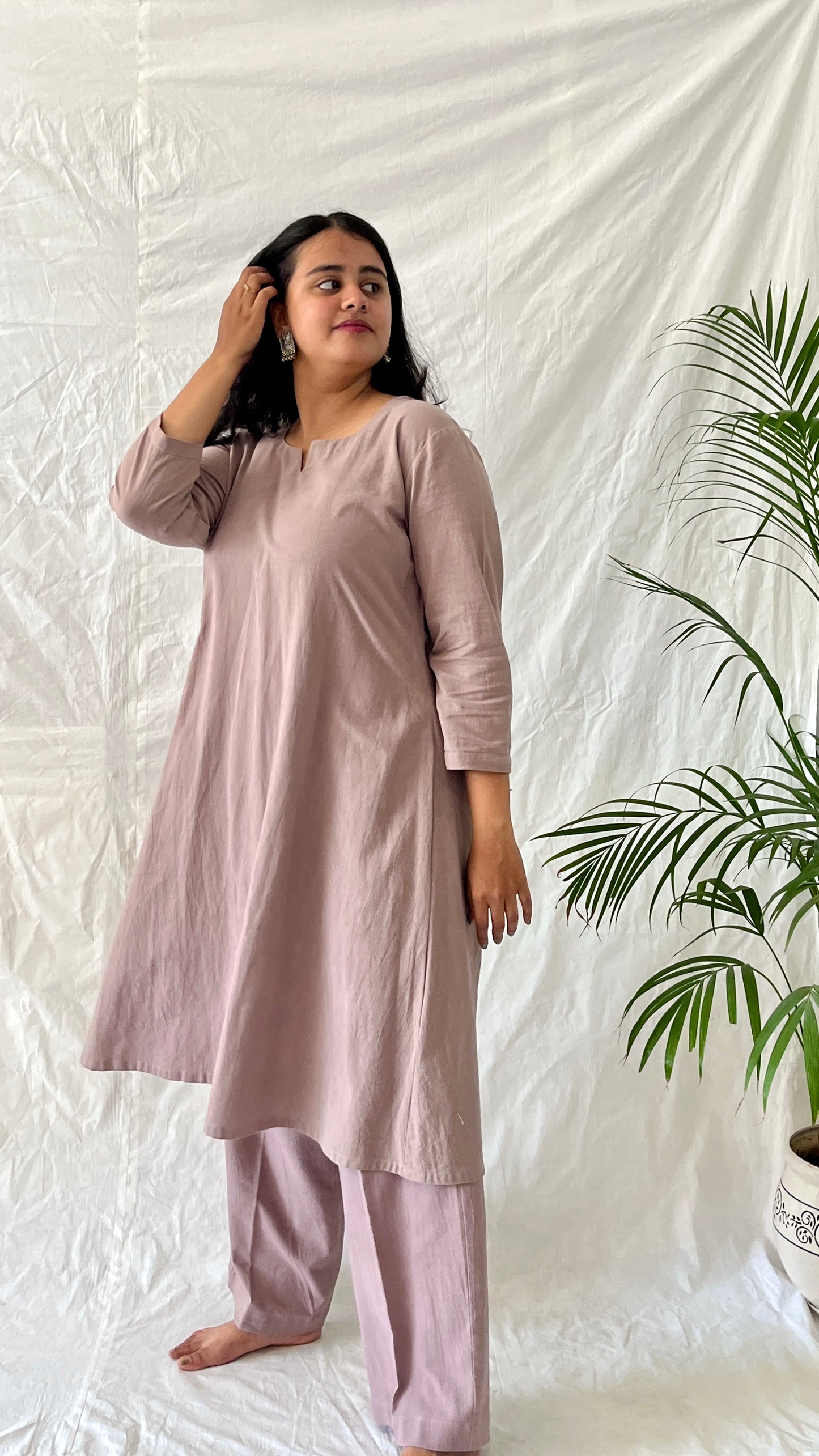 Lavender Grace Kurta Pant Set