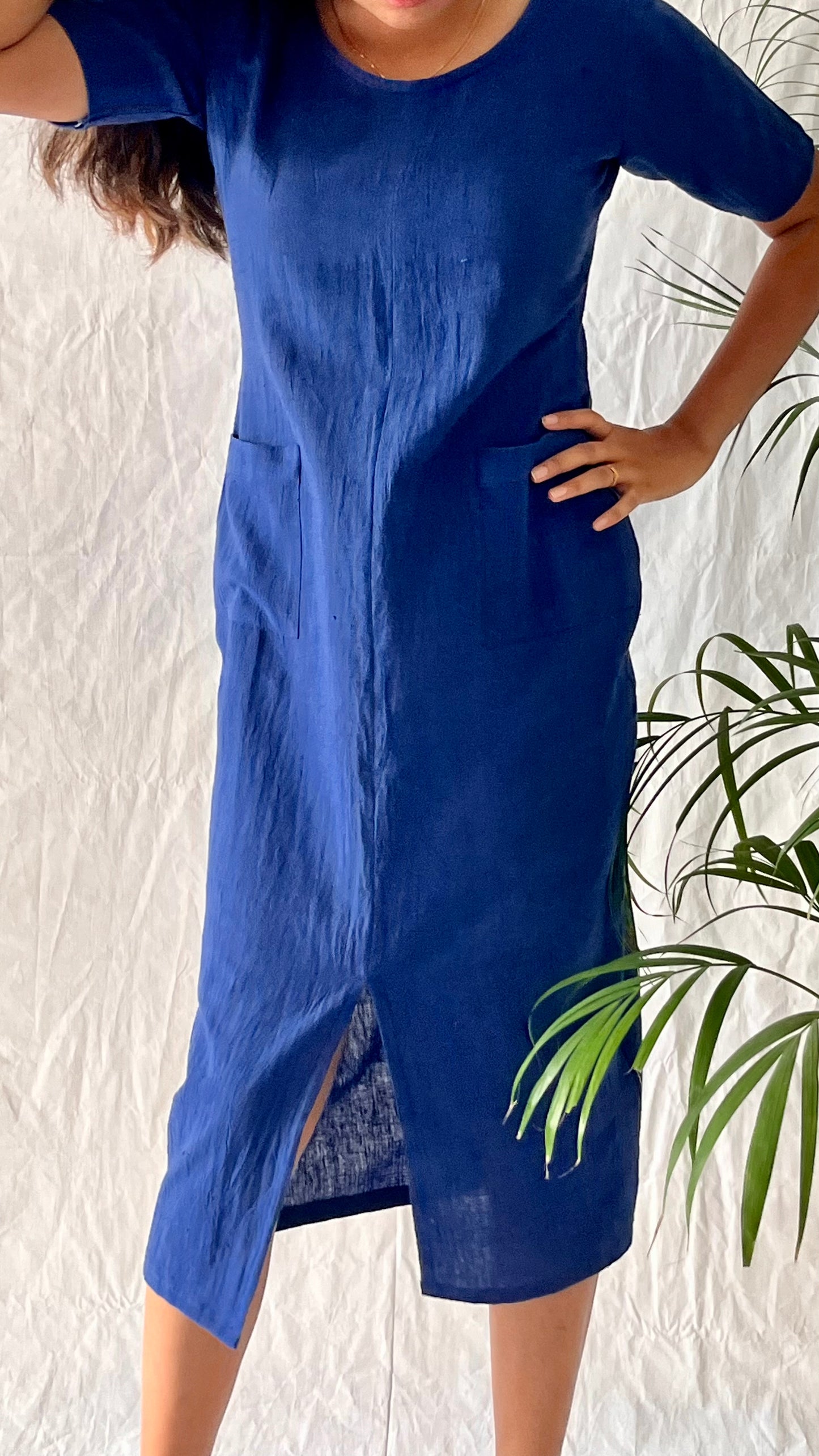 Cobalt Wave Pocket Dress