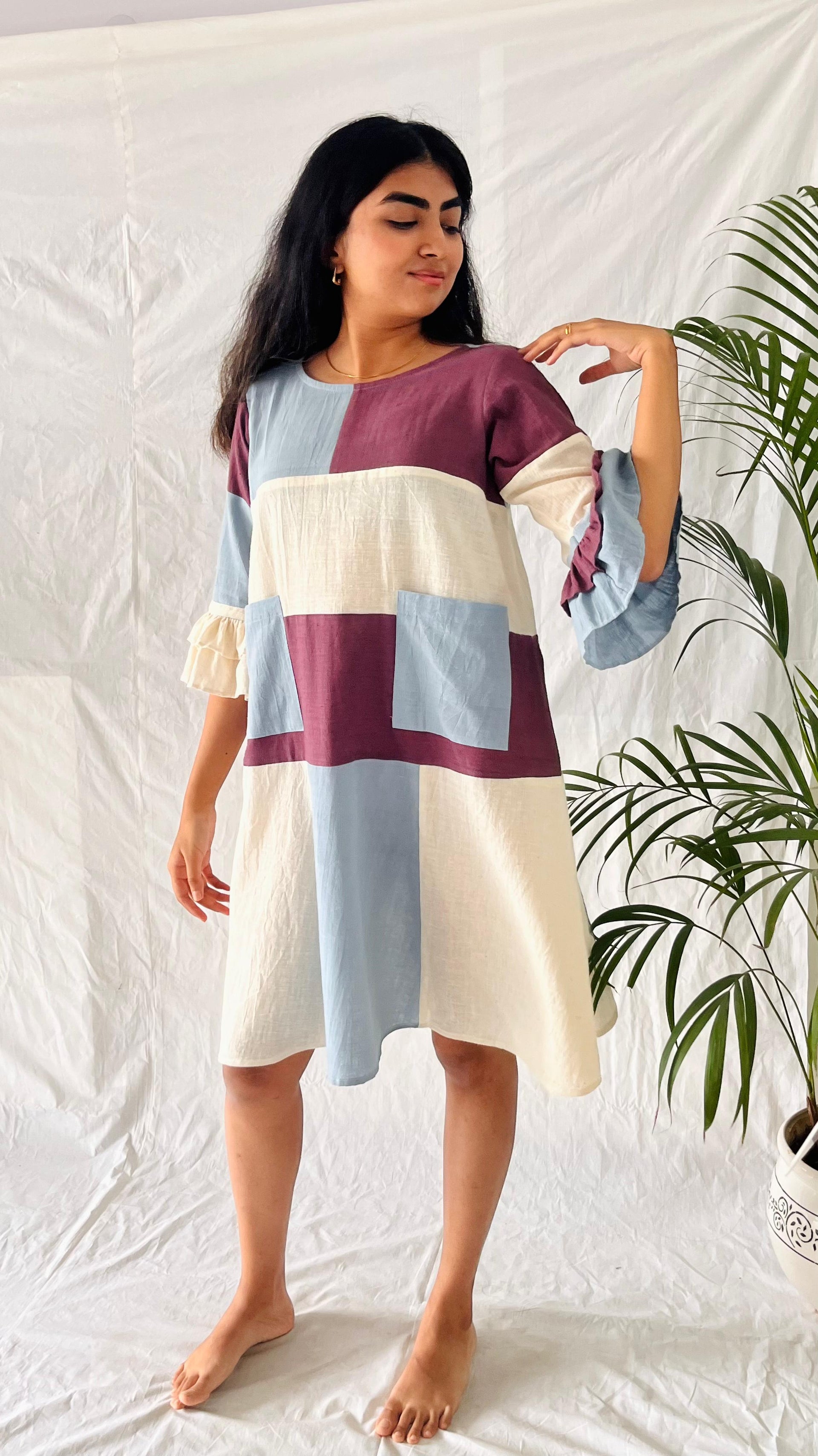 Mosaic Pocket Dress – Aadya Moda